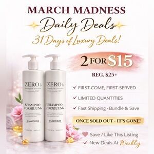 (2 PACK) SHAMPOO ZERO% by NATURALLY KIND - 15 fl.oz